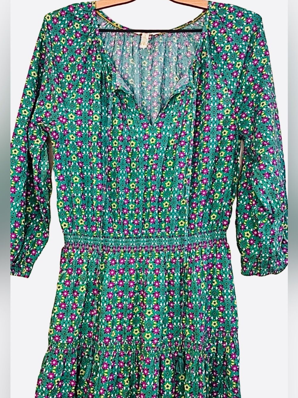 Matilda Jane green Floral Tiered Midi Dress - Picture 4 of 9